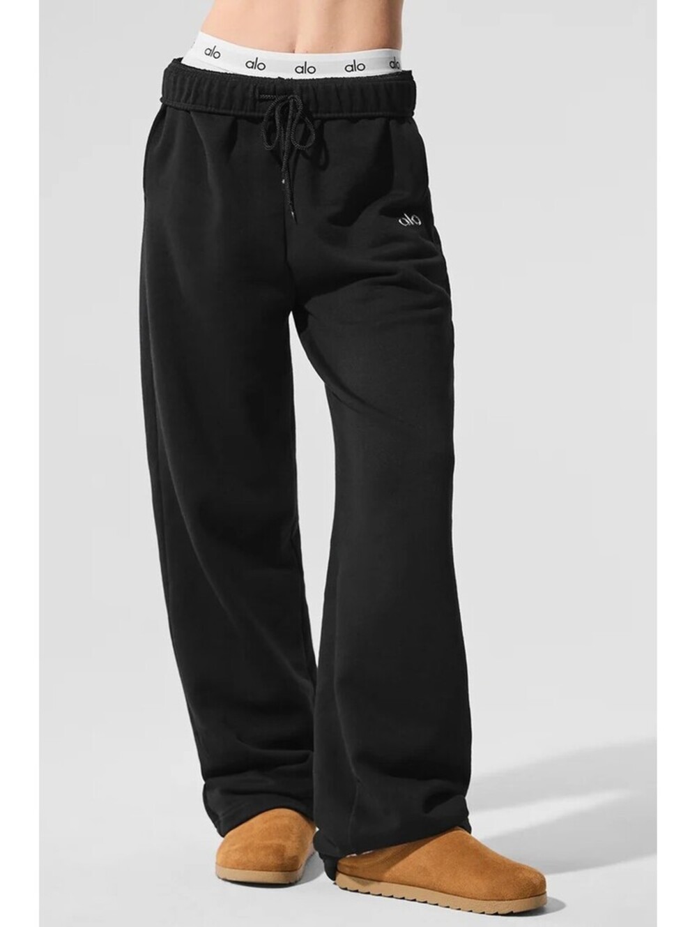 Alo Yoga Accolade Straight Leg Sweatpant Black Size S Fleece Lounge Pants